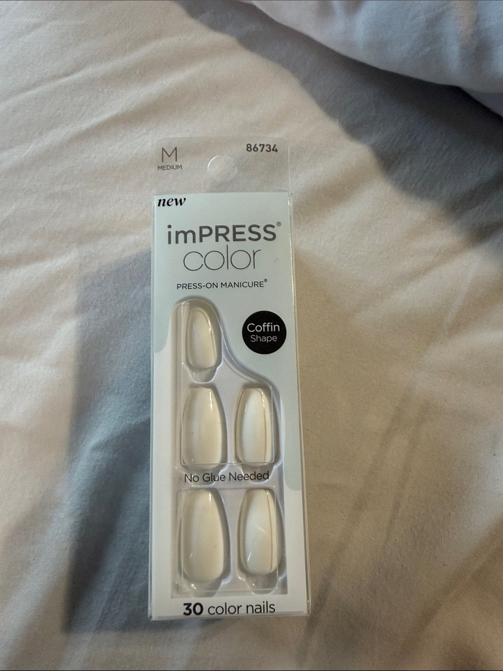 imPRESS Clear Coffin Press-On Manicure Nails